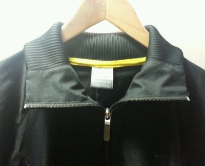 Nike Kid's Black Front Zip Thin Jacket w Zip Pockets - Sz M