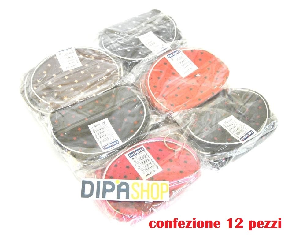 Set 12 Pezzi Borsellino PortaMonete Porta Monete Donna Zip Cerniera 12x9cm moc