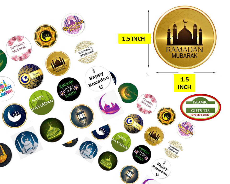 Ramadan Mubarak Stickers LARGE Ramadan Favors Ramadan Decoration Islamic Gifts 
