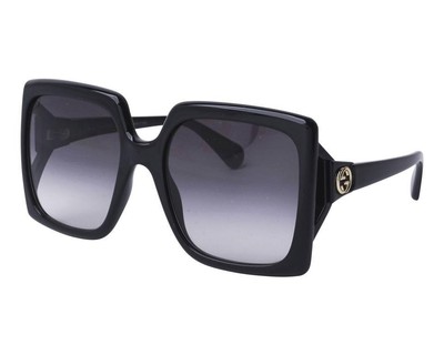 Pre-owned Gucci Gg0876s-001 Black Black Grey Sunglasses In Gray