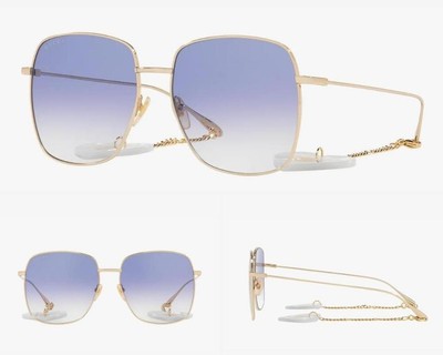GUCCI GUCCI GG1031S-004-59 SHINY GOLD SUNGLASSES