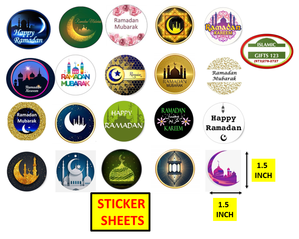 Ramadan Mubarak Stickers LARGE Ramadan Favors Ramadan Decoration Islamic Gifts 