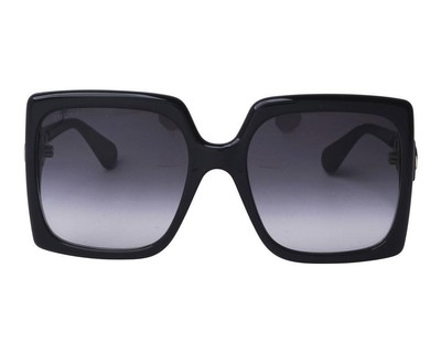 Pre-owned Gucci Gg0876s-001 Black Black Grey Sunglasses In Gray