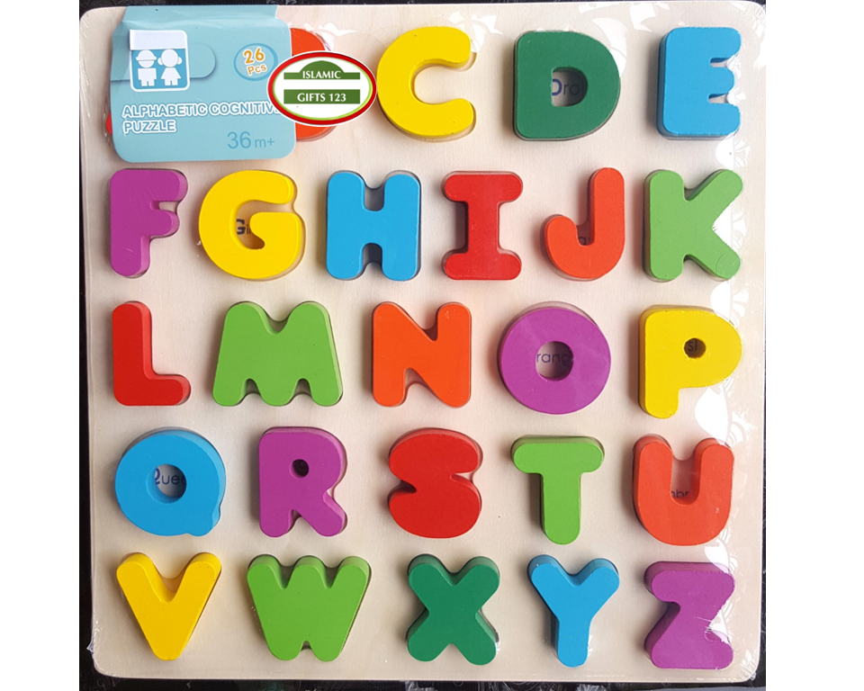 Arabic Alphabet Card Arabic Puzzle Wooden Toys Islamic Early Learning Quran Gift