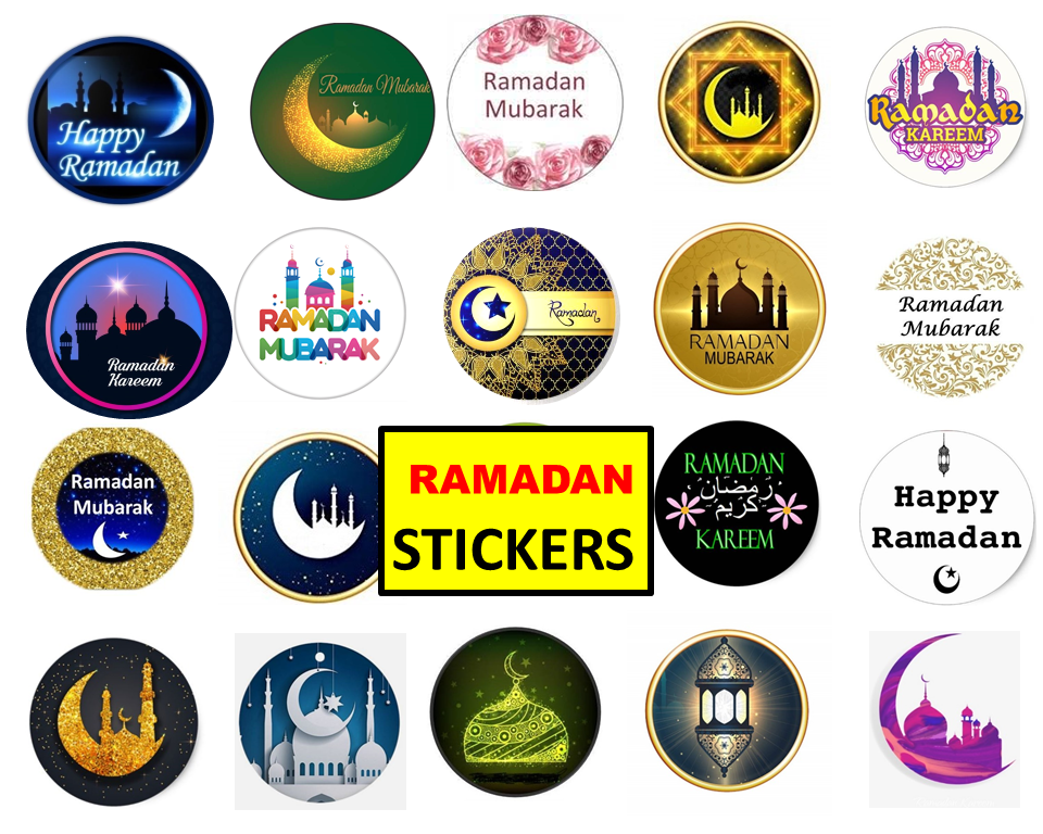 Ramadan Mubarak Stickers LARGE Ramadan Favors Ramadan Decoration Islamic Gifts 