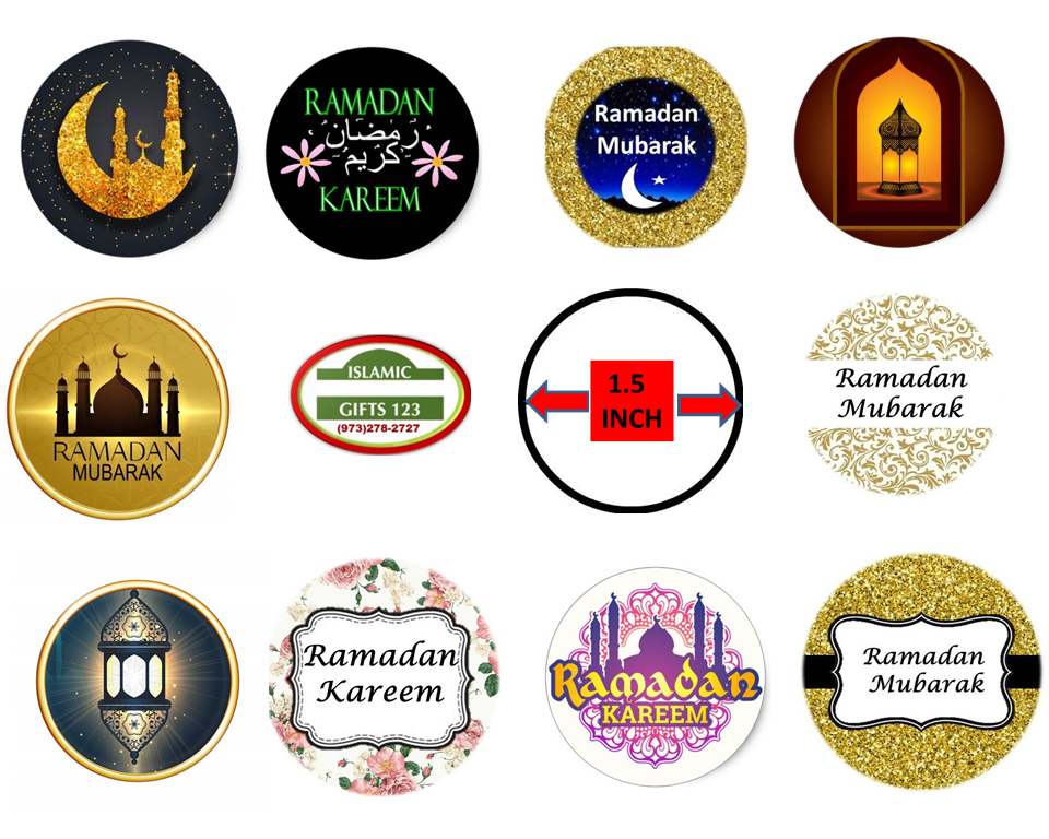 Ramadan Mubarak Stickers LARGE Ramadan Favors Ramadan Decoration Islamic Gifts 