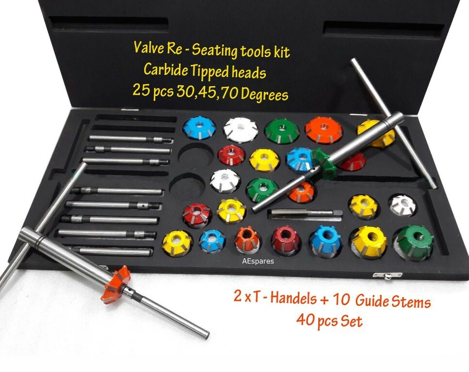 Vintage & Modern Heads Valve Re Seating Tools Kit 40 Pieces Cover  