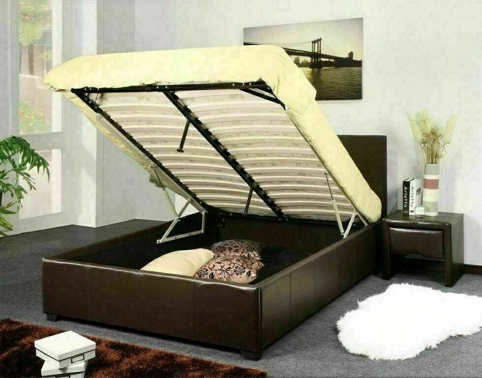 ☀️☀️ BRAND NEW☀️☀️ GERMAN MADE FAUX LEATHER STORAGE DOUBLE BED FRAME