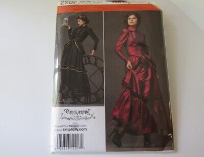Pattern Simplicity 2207 HH Victorian Steampunk dress costume cosplay sizes 6-12