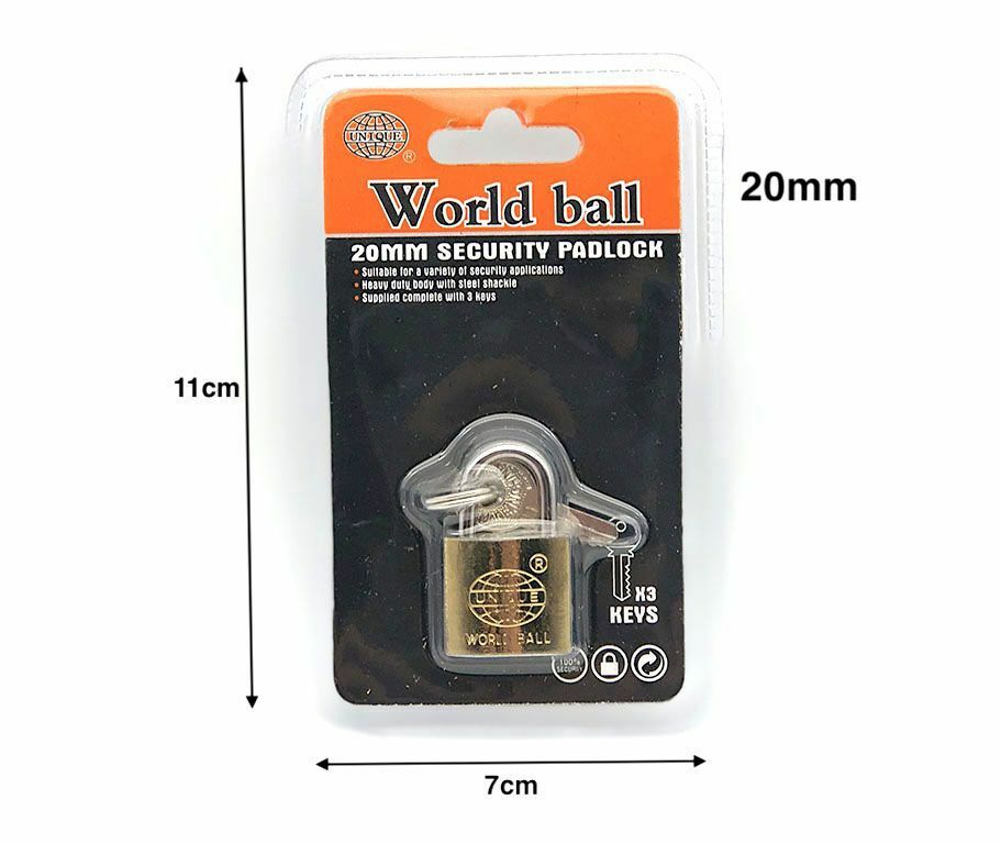 Lucchetto Ad Arco In Acciaio Sicurezza Catenaccio Antifurto 3 Chiavi 20mm hmj