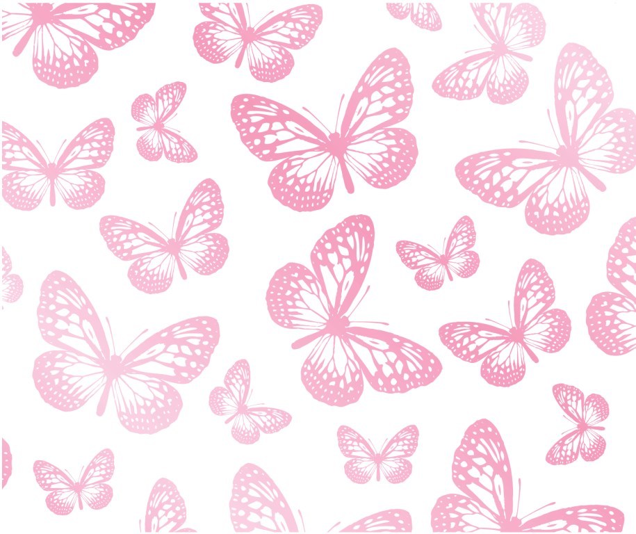 FUN4WALLS PINK WHITE BUTTERFLY BUTTERFLIE GIRLS CHILDRENS
