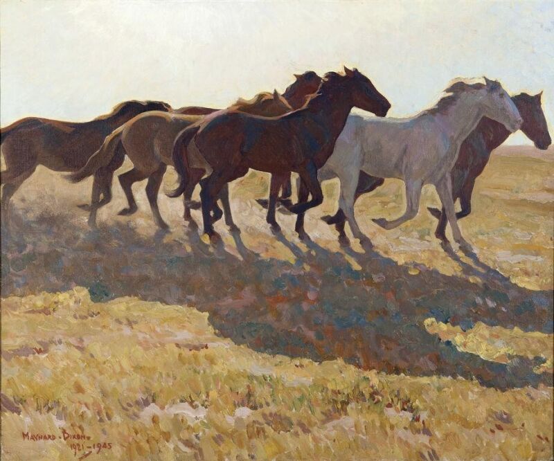 Remuda [Wild Horses]  : Maynard Dixon : 1925 :Archival Quality Art Print