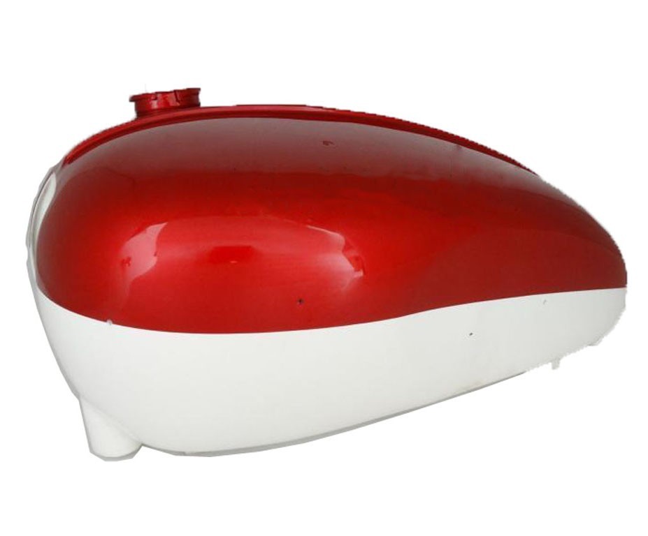 Fits Triumph T120 TR6 Duplex Frame Cherry & White Petrol Fuel Tank 1960  