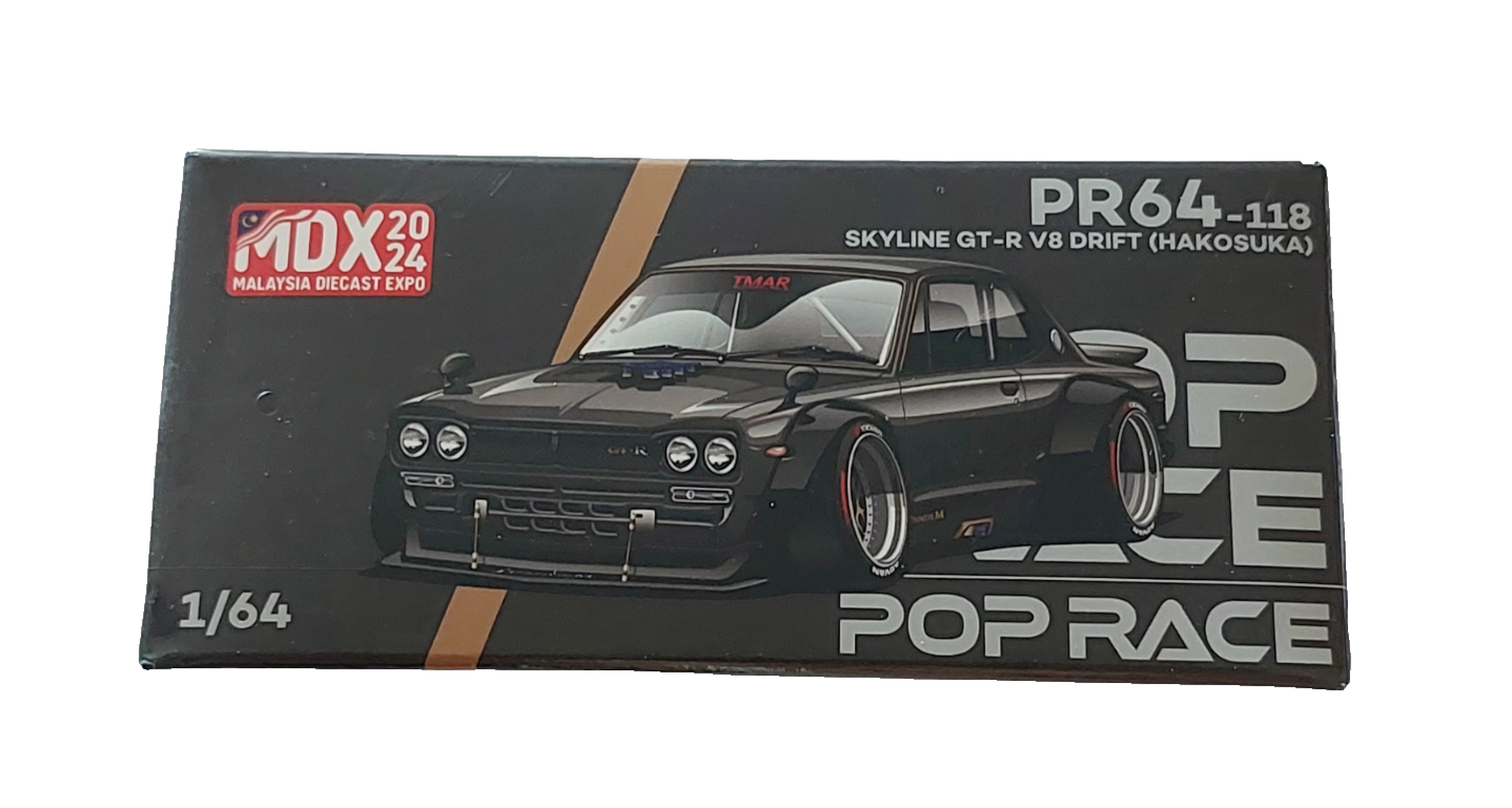 ミニカー poprace Pop Race PR64-118 Hong Kong Nissan Skyline GT-R V8 Drift