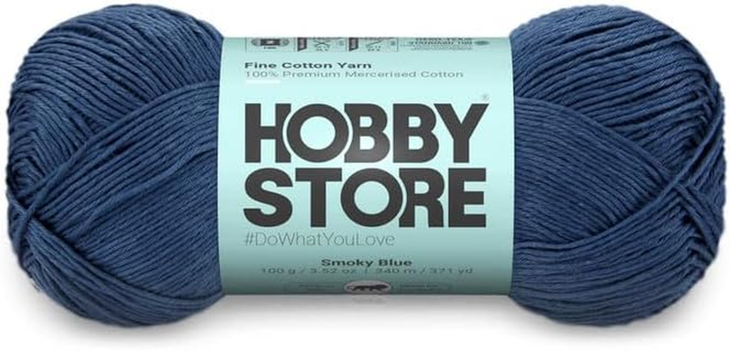 Fine Cotton Yarn for Crochet and Knitting Projects, 100G Ball – Mercerised Cot