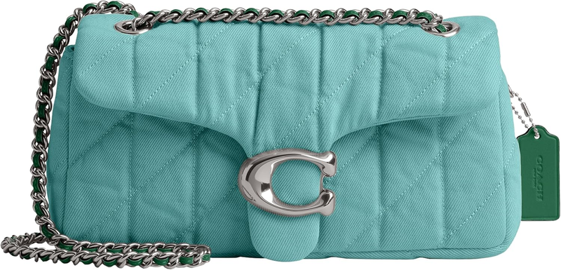 COACH Quilted Colored Dye Denim Tabby Shoulder Bag 26