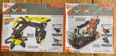 2 sets in 1!  HEXBUG VEX Hexcalator Ball Machine AND Robotic Arm Sets  - NEW