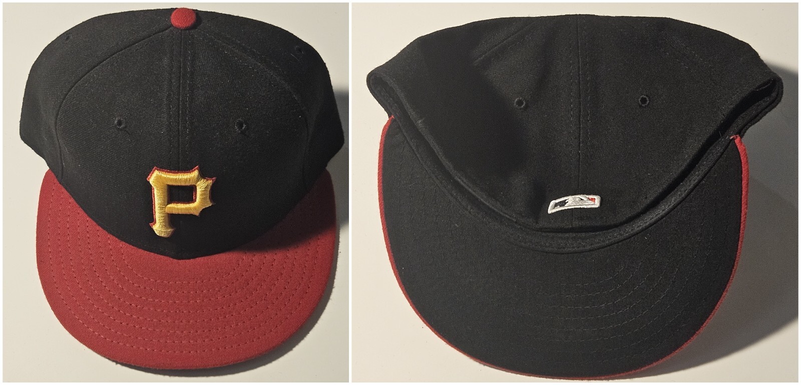 帽子 AUTHENTIC LOGO HAT Pittsburgh Pirates Red/Gold P Logo New Era 59Fifty 7 1/4 MLB