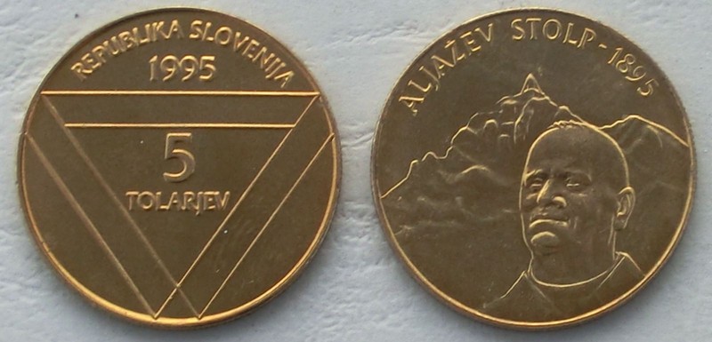 Slowenien / Slovenia 5 Tolarjev GedenkmÃ¼Nze 1995 Turm Von Aljaz Km# 26 Unz.
