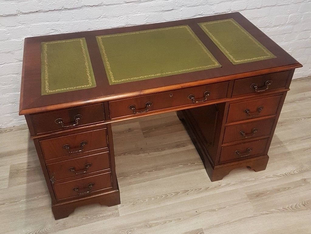 Leather Bound Desk (DELIVERY AVAILABLE FOR THIS ITEM OF FURNITURE) in