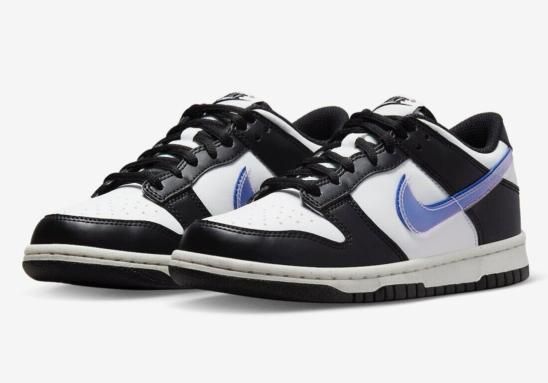 ナイキ　海外　ピュアトップ　２枚組 NEW Nike Dunk Low NN GS Size 7Y Black/Black-Hyper Royal