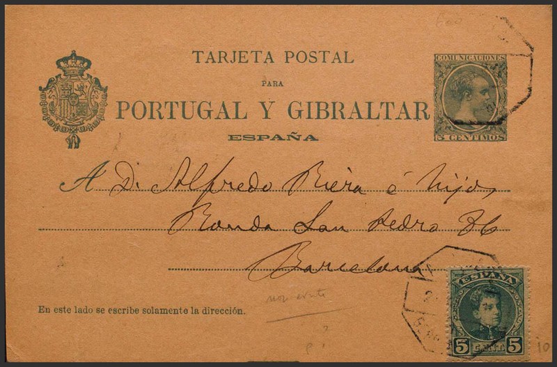 EntiÃ¨Re Postal. Oficial. Sur Ep34, 242. 1901. 5 Cts Vert Sur Carte Enter