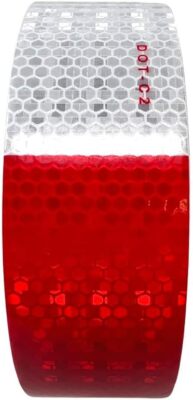 Conspicuity Tape DOT-C2 Approved Reflective Trailer Red White 2”x75’ -1 Roll