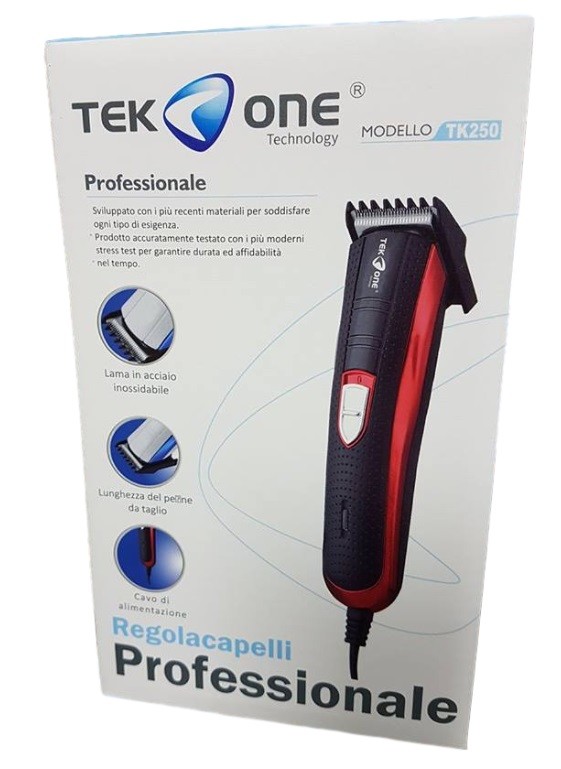 Taglia Capelli Elettrico TeKone Tk250 Rasoio Peli Accorcia Barba Pettini hsb