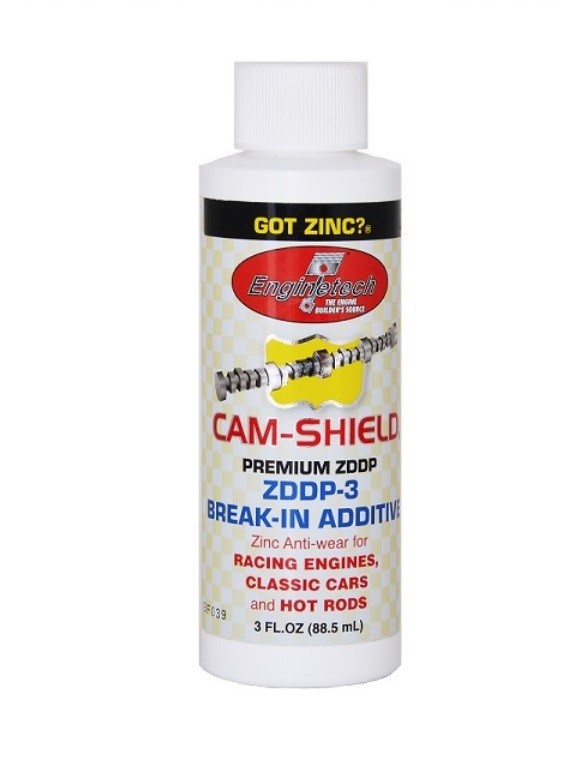 Cam Shield Zinc ZDDP Camhaft Break In Oil Additive Protection 3 oz
