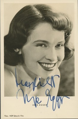Vintage INGE EGGER Signed Photo