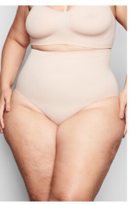 NEW  Plus Size SKIMS SCULPTING MID WAIST BRIEF In Mica , Size 4x/5x