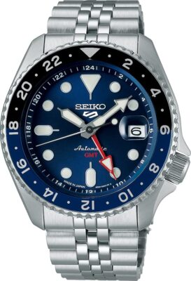 Pre-owned Seiko 5 Sports Sbsc003 Skx Sports Style Gmt Automatic Men Watch Made In Japan