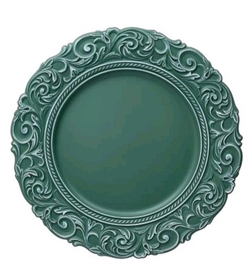 6 Sottopiatti Posto-Tavola Linea Imperial Colore Verde Melamina Tognana 33 cm