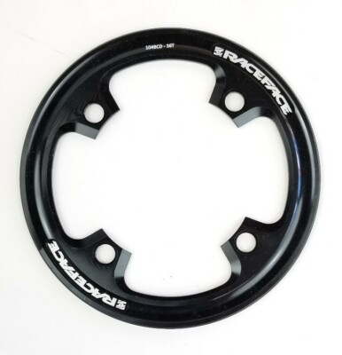 34t Max 104mm BCD Black aluminum ROCK RING chain Bike Bash Guard 50g