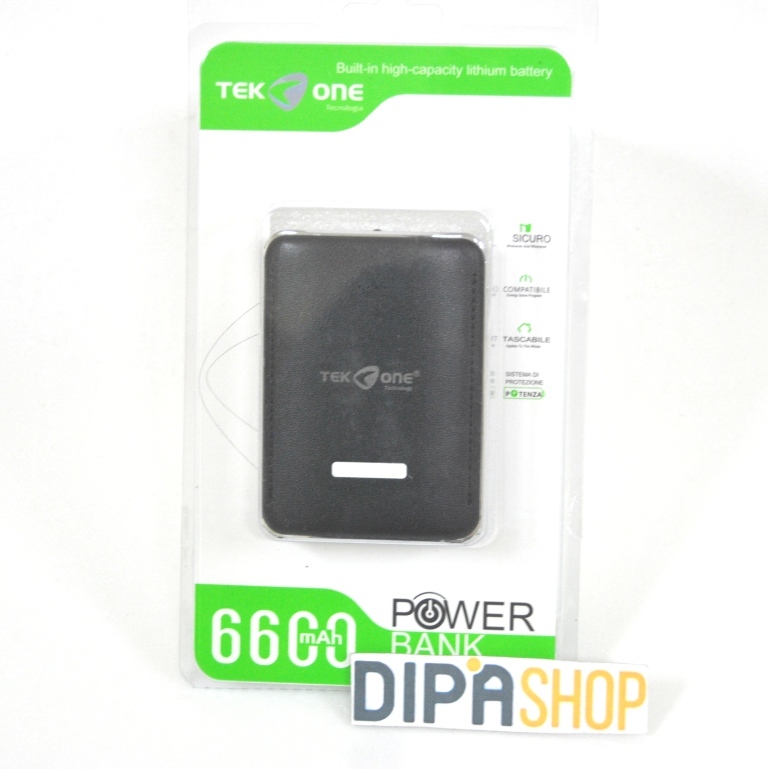 Batteria Esterna Power Bank Portatile TekOne 6600mah Smartphone Tablet Nera hsb