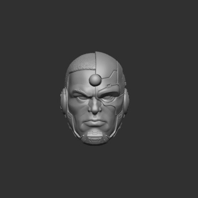 Cyborg Victor Stone v5 custom head for DC Comics & other action figures