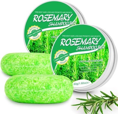 HXTMKT Rosemary Shampoo Bars, 2 Pack - Natural Solid Shampoo for Hair Growth, N