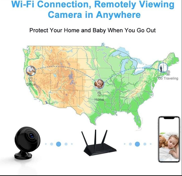Smart Mini Spy Wireless WiFi Camera Home Security 1080P HD Night Cam - Image 17