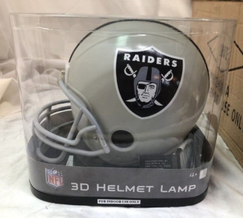 Las Vegas Raiders Mini Helmet Lamp Nfl Nib