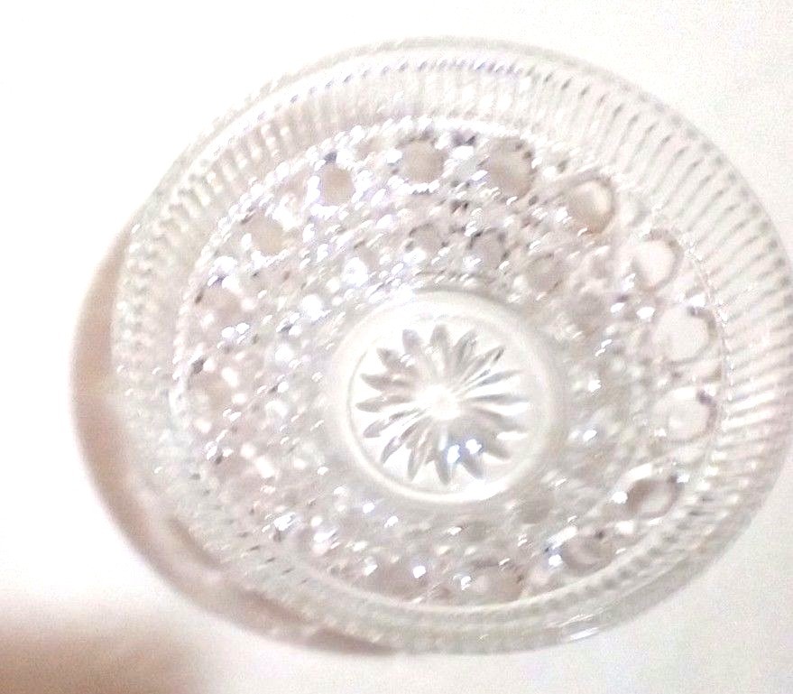 Vintage Beautiful Lead Crystal Diamond Cut Salad Bowl