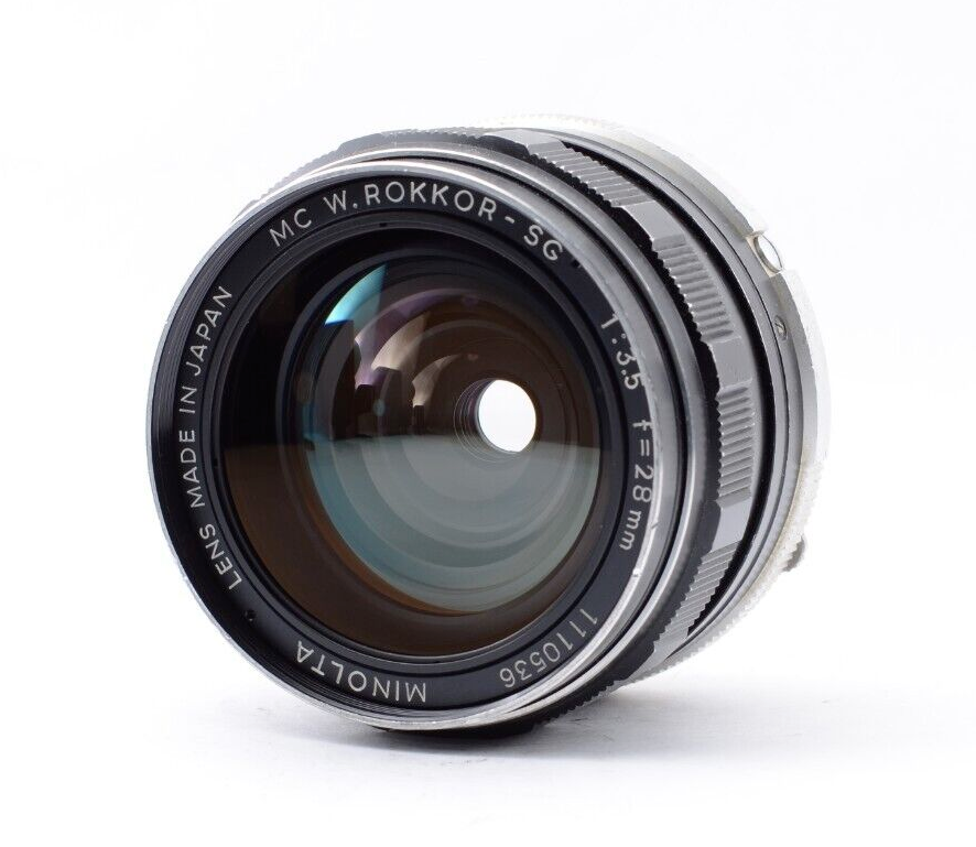 コニカ Konica W.Rokkor-SG 28mm f3.5 #1960 Amazon | Minolta MC W rokkor-sg 28 mm f3 . 5 ( MCX )レンズ