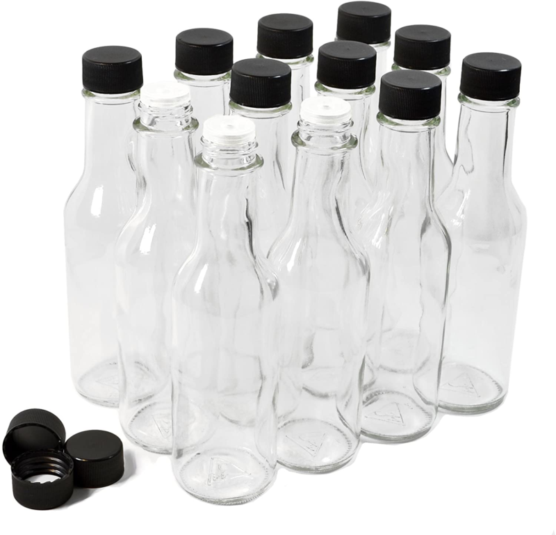 Hot Sauce Bottles, 5 Oz - 12 Pack 7.8 x 7.6 x 5.91 inches