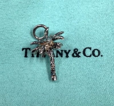 Tiffany Co 3D Palm Tree Charm in Tiffany Pouch Sterling Silver