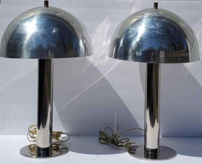 atomic age lamp ~ mid century light ~ mushroom light ~ desk lamp ~ table light ~ bedside lamp ~ brown midcentury modern lamp