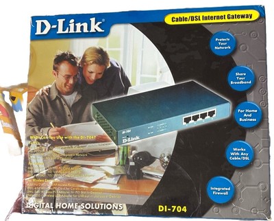 D-Link DI-704P Ethernet Broadband Router Digital Home New Sealed Box