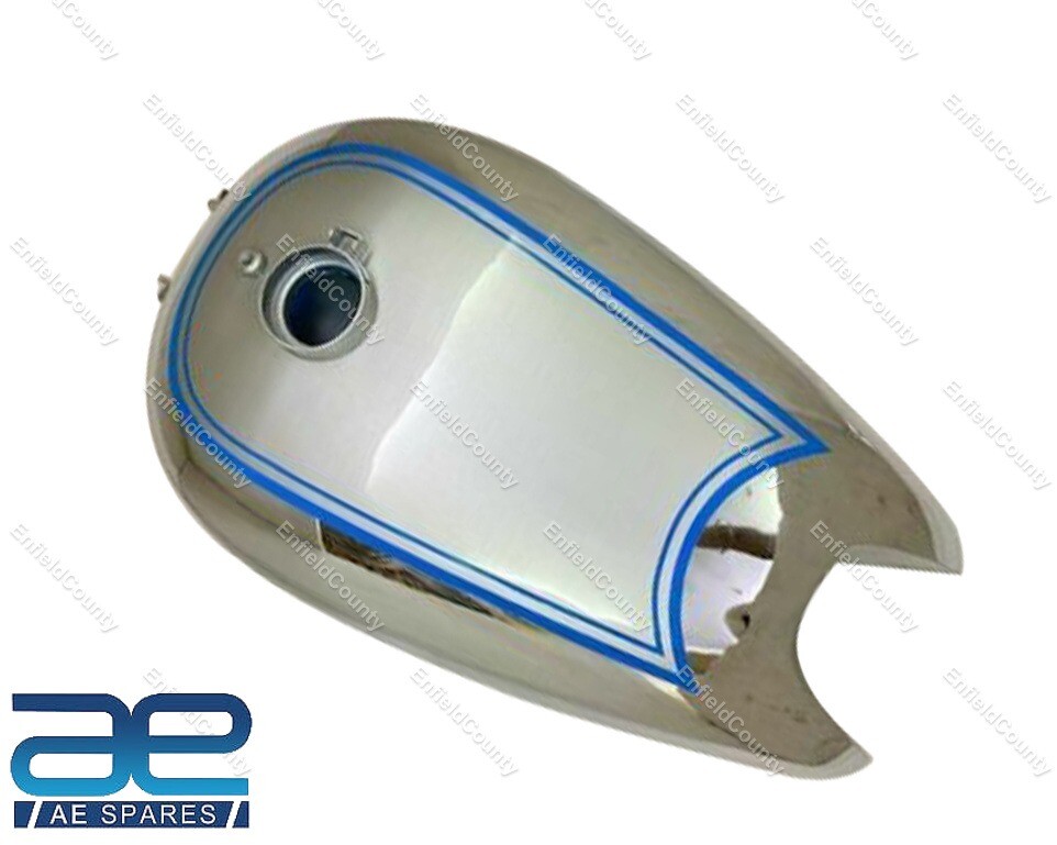 For BSA ZB32 Gold Star Blue & Silver Painted Chrome Petrol Fuel Gas Tank1950  