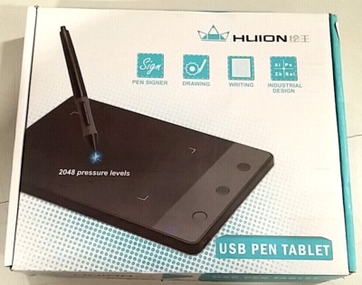 Huion H420 4 x 2.23'' Design Graphic Tablet w/Digital Cordless Pen LN Open Box