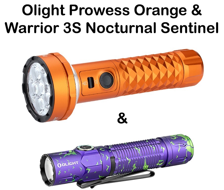 Olight Prowess Orange Flashlight/Cozy Lamp & Warrior 3S