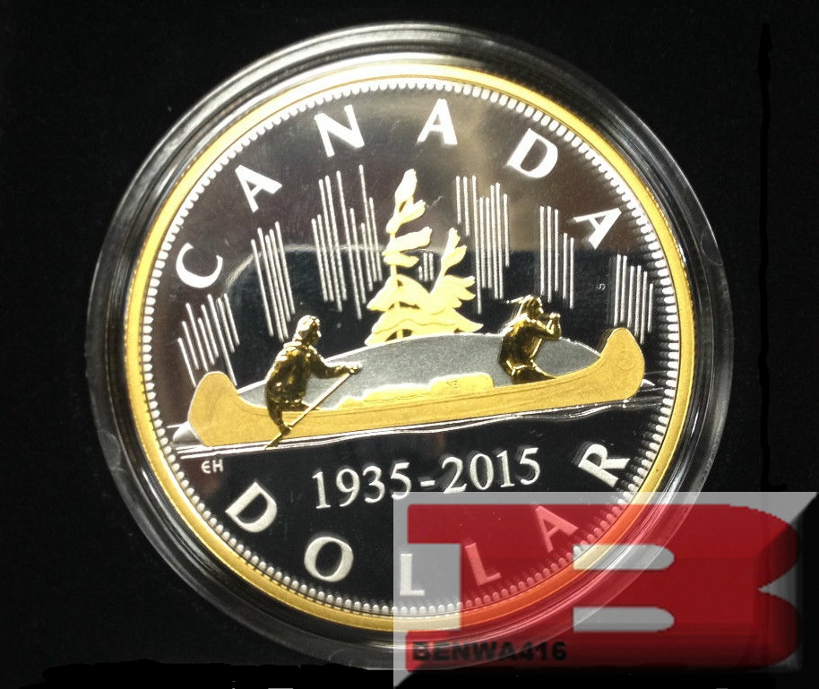 2015 Canada Voyageur Renewed Pure Silver Dollar 2 Oz Proof $1 Masters Club