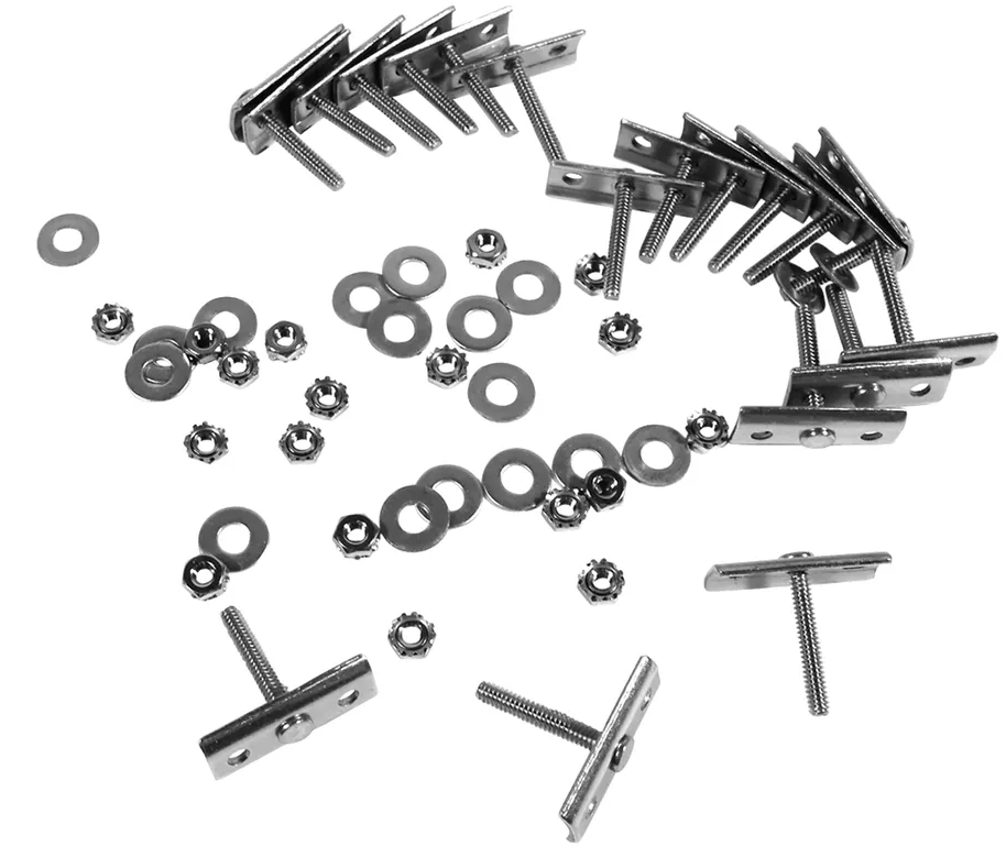 Mounting Retainer Kit Front Or Rear 18 Pc Stainless
